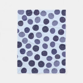 Blueberry Pattern Fleece Deken