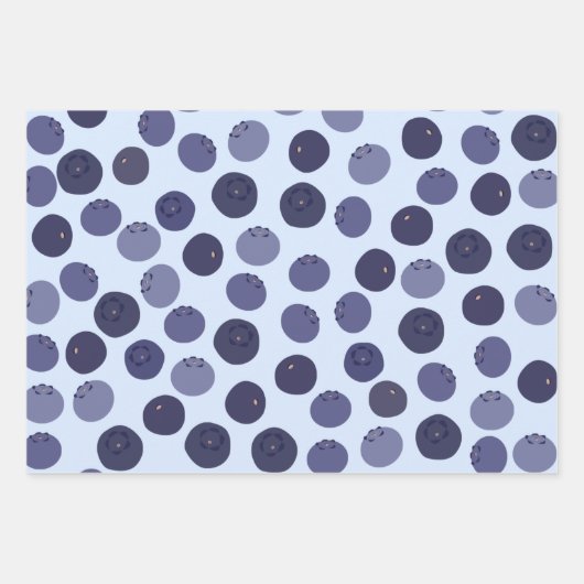 Blueberry Pattern Inpakpapier Vel (Voorkant)