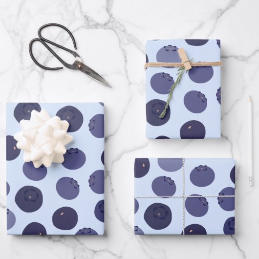 Blueberry Pattern Inpakpapier Vel (Voorkant)