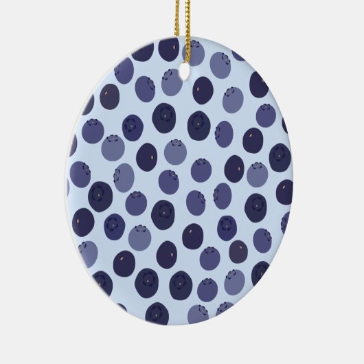 Blueberry Pattern Keramisch Ornament (Rechts)