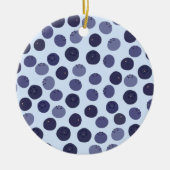 Blueberry Pattern Keramisch Ornament (Voorkant)