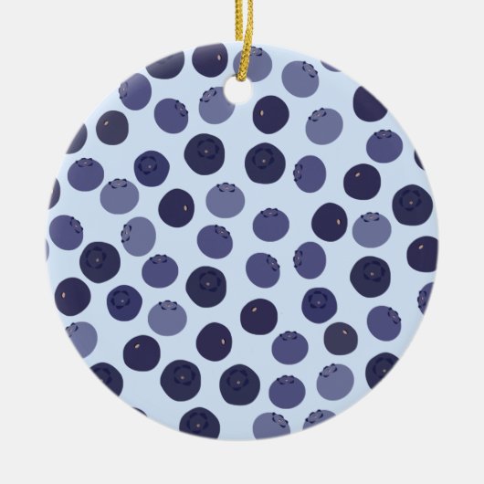 Blueberry Pattern Keramisch Ornament (Voorkant)