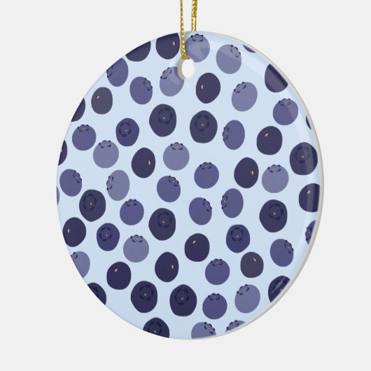 Blueberry Pattern Keramisch Ornament (Links)