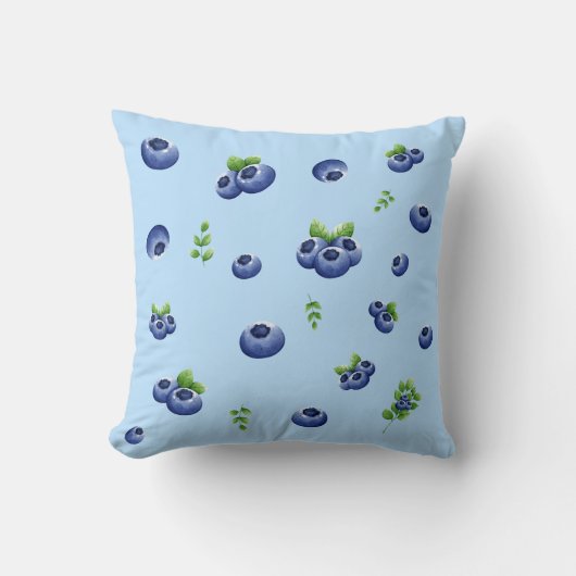 Blueberry Pattern Kussen (Voorkant)