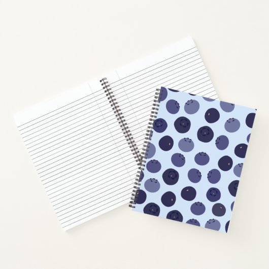 Blueberry Pattern Notitieboek (Binnen)