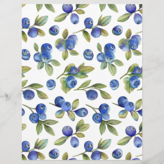  Blueberry Pattern Papieren Blad Briefpapier