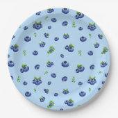 Blueberry Pattern Papieren Bordje (Voorkant)