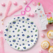 Blueberry Pattern Papieren Bordje (Feest)