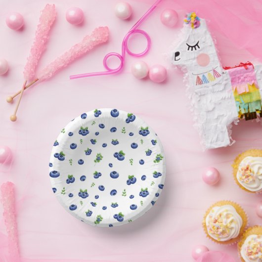 Blueberry Pattern Papieren Kommen (Feest)