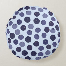 Blueberry Pattern Rond Kussen