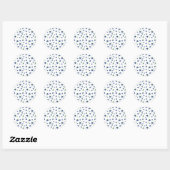 Blueberry Pattern Ronde Sticker (Vel)