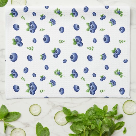 Blueberry Pattern Theedoek (Gevouwen)