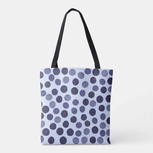 Blueberry Pattern Tote Bag (Achterkant)