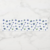 Blueberry Pattern Waterfles Etiket (Enkel label)