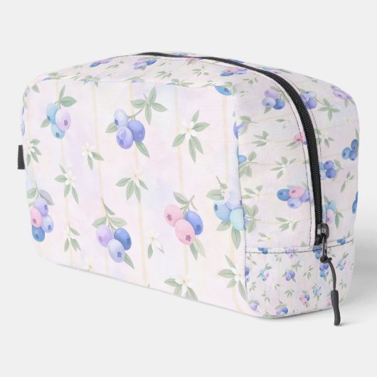 blueberry pattern with leaves toilettasje (Rechterhoek)