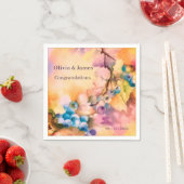Blueberry Personalizable Napkin — Names, Event Servet (Insitu)