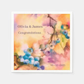 Blueberry Personalizable Napkin — Names, Event Servet (Voorkant)