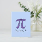 Blueberry Pi Cute Wiskunde Pi Day Briefkaart (Staand voorkant)