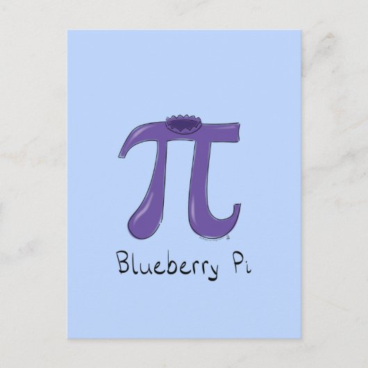 Blueberry Pi Cute Wiskunde Pi Day Briefkaart (Voorkant)