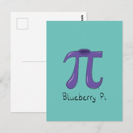 Blueberry Pi Cute Wiskunde Pi Day Briefkaart (Voorkant / Achterkant)