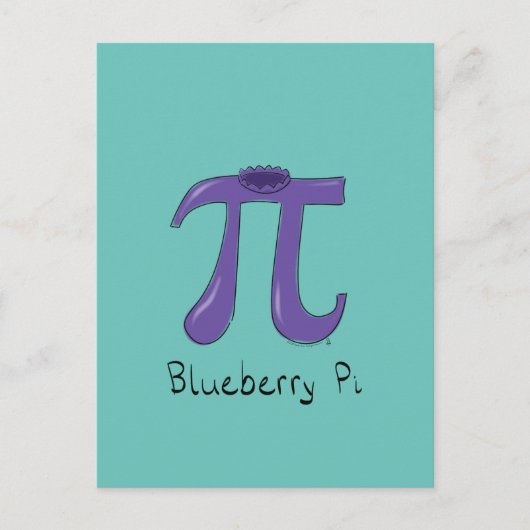 Blueberry Pi Cute Wiskunde Pi Day Briefkaart (Voorkant)