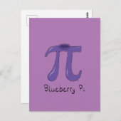 Blueberry Pi Cute Wiskunde Pi Day Briefkaart (Voorkant / Achterkant)
