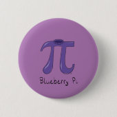 Blueberry Pi Cute Wiskunde Pi Day Button Pin (Voorkant)
