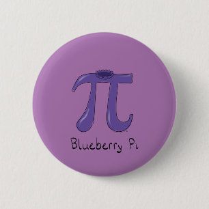 Blueberry Pi Cute Wiskunde Pi Day Button Pin