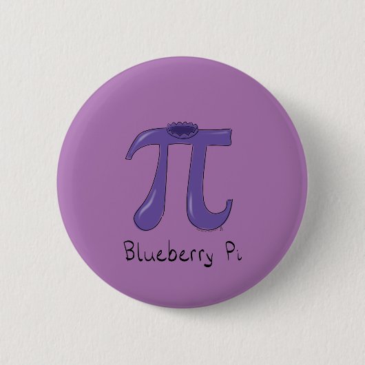 Blueberry Pi Cute Wiskunde Pi Day Button Pin (Voorkant)
