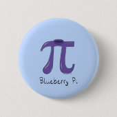 Blueberry Pi Cute Wiskunde Pi Day Button Pin (Voorkant)