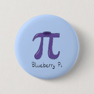 Blueberry Pi Cute Wiskunde Pi Day Button Pin