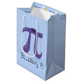 Blueberry Pi Cute Wiskunde Pi Day Feft Bag Medium Cadeauzakje (Voorkant Gekanteld)