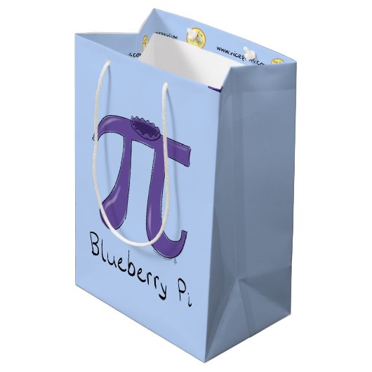 Blueberry Pi Cute Wiskunde Pi Day Feft Bag Medium Cadeauzakje (Achterkant Gekanteld)