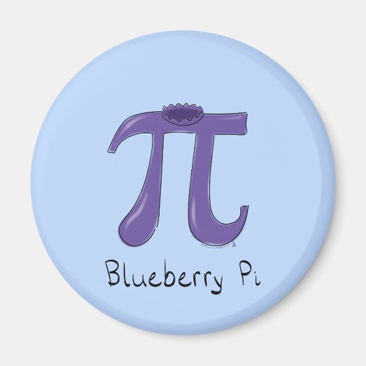 Blueberry Pi Cute Wiskunde Pi Day Magnet (Voorkant)