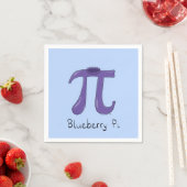 Blueberry Pi Cute Wiskunde Pi Day Party Napkins Servet (Insitu)