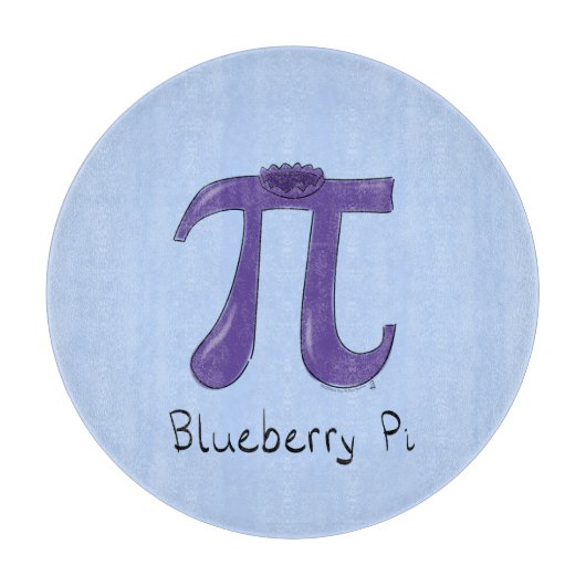 Blueberry Pi Cute Wiskunde Pi Day Pie Cutting Boar Snijplank (Voorkant)