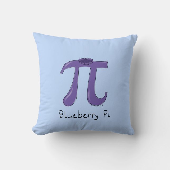 Blueberry Pi Cute Wiskunde Pi Day Pillow Kussen (Voorkant)