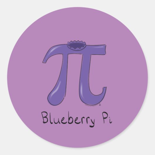 Blueberry Pi Cute Wiskunde Pi Day Stickers (Voorkant)