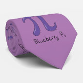 Blueberry Pi Cute Wiskunde Teacher Pi Day Mannen S Stropdas (Opgerold)