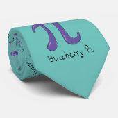 Blueberry Pi Cute Wiskunde Teacher Pi Day Mannen S Stropdas (Opgerold)