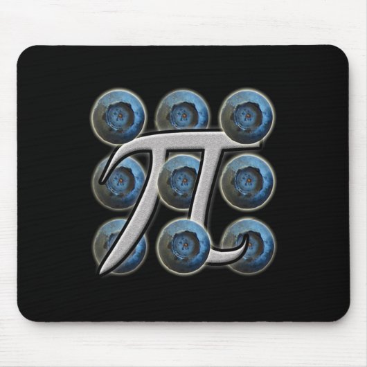 Blueberry Pi of Pie - Food Graphic Art Pi Day Muismat (Voorkant)