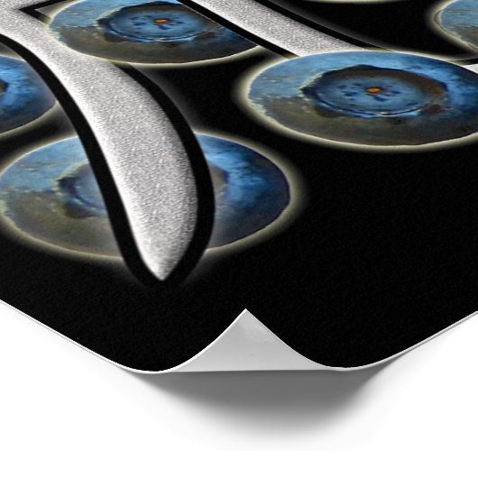 Blueberry Pi of Pie - Food Graphic Art Pi Day Poster (Hoek)