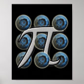 Blueberry Pi of Pie - Food Graphic Art Pi Day Poster (Voorkant)