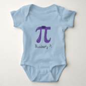 Blueberry Pi Schattigee Wiskunde Pi Day Kind Baby  Romper (Voorkant)