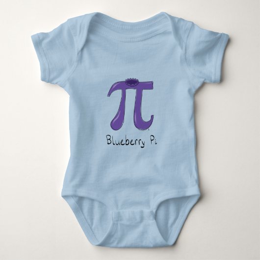 Blueberry Pi Schattigee Wiskunde Pi Day Kind Baby  Romper (Voorkant)
