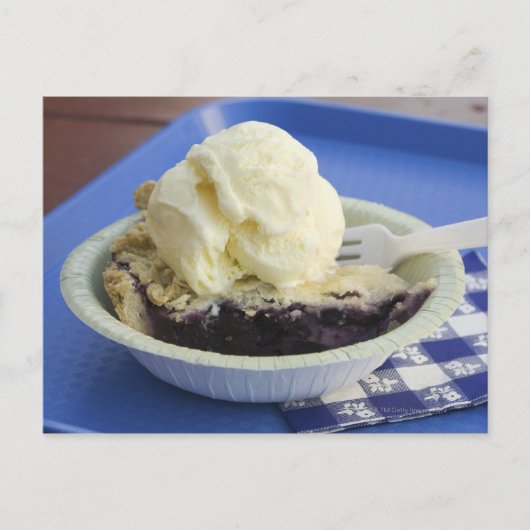 Blueberry pie a la mode briefkaart (Voorkant)