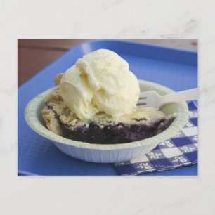 Blueberry pie a la mode briefkaart