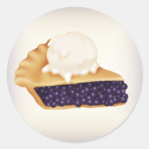 Blueberry Pie à la Mode Ronde Sticker