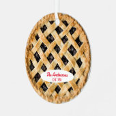 Blueberry Pie Baker Gepersonaliseerd Metalen Ornament (Voorkant links)