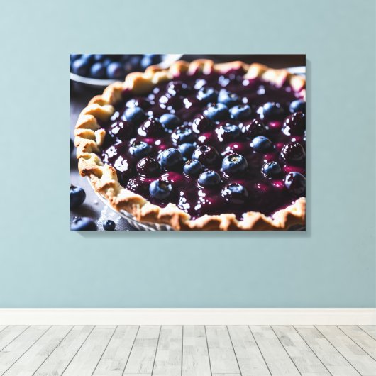 Blueberry Pie Canvas Afdruk (Insitu (Houten vloer))
